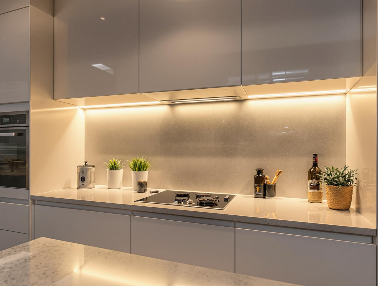 Compact LED strip profiel me COB LED 2700K en draadloze bediening