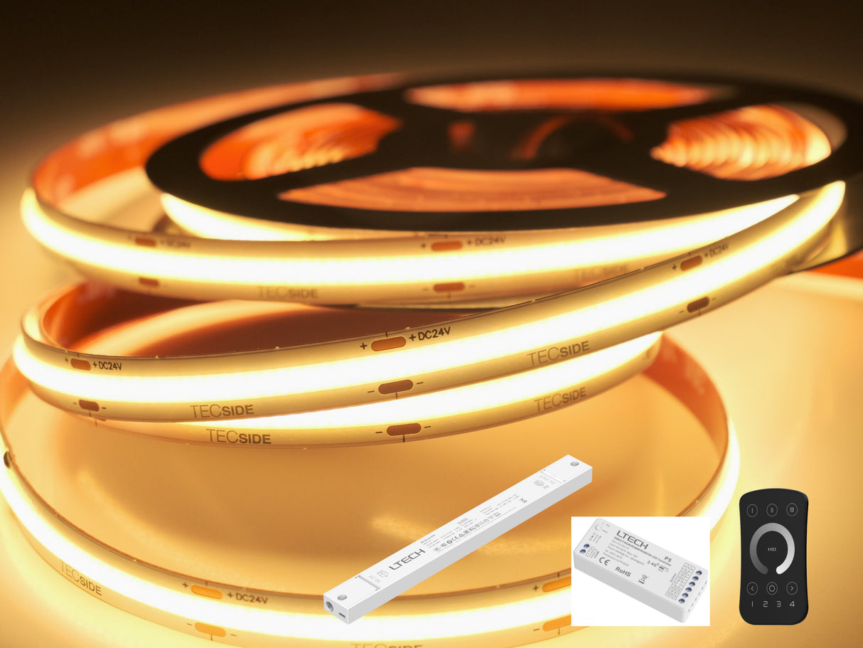 COB LED met bediening Set (2700K - 12W/m)