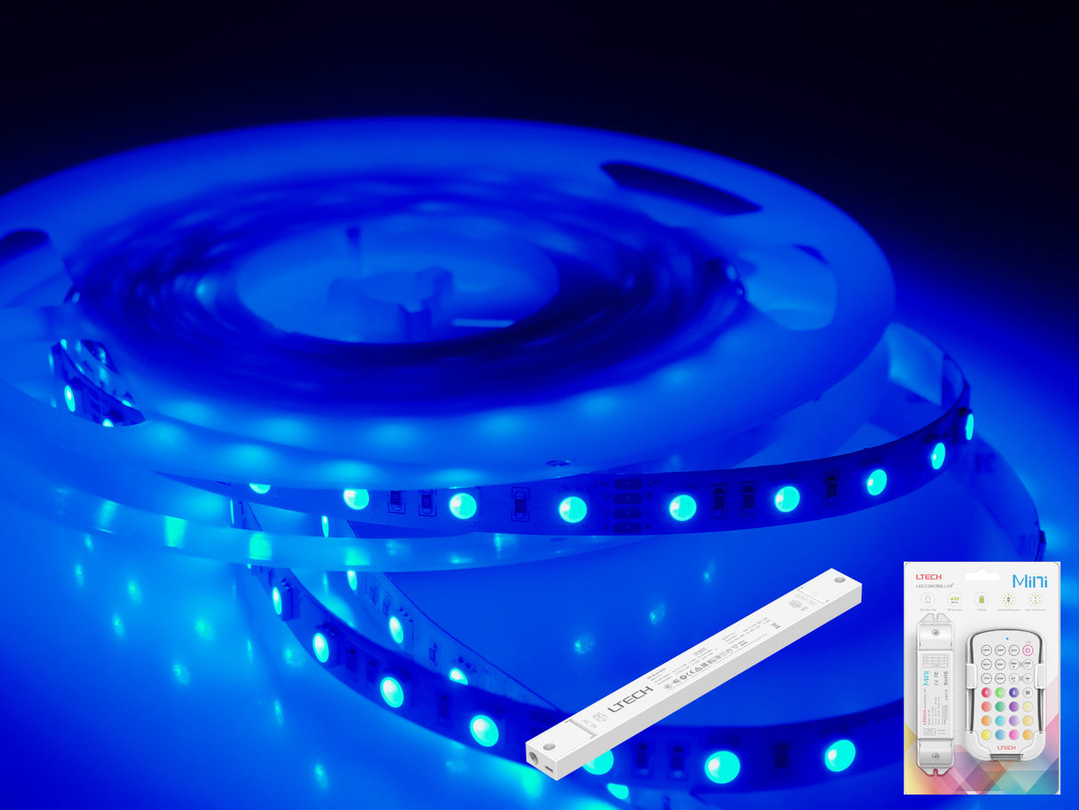 RGB LED met bediening Set (18W/m)
