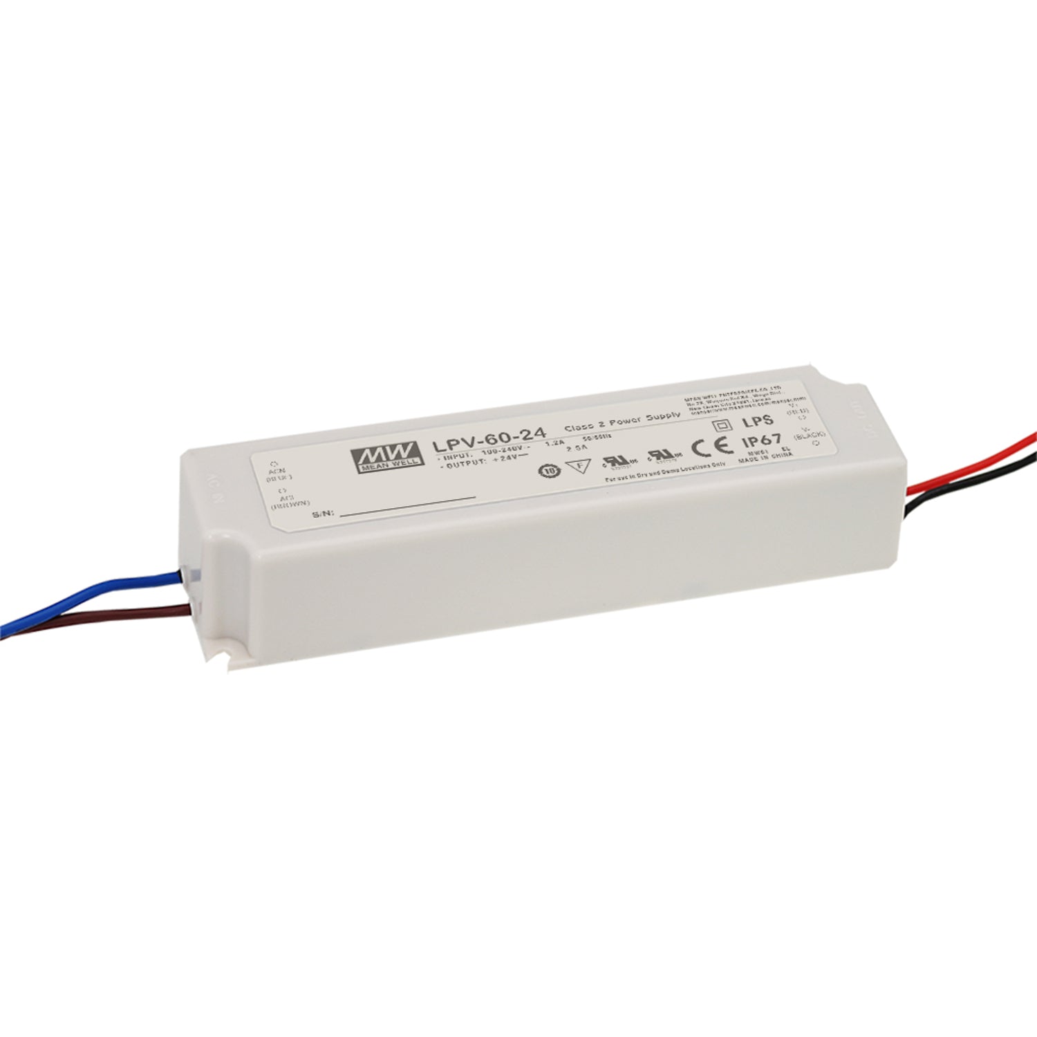 Meanwell LED voeding 60 watt 24V