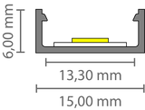 Ultraflat led profiel 15x6,69